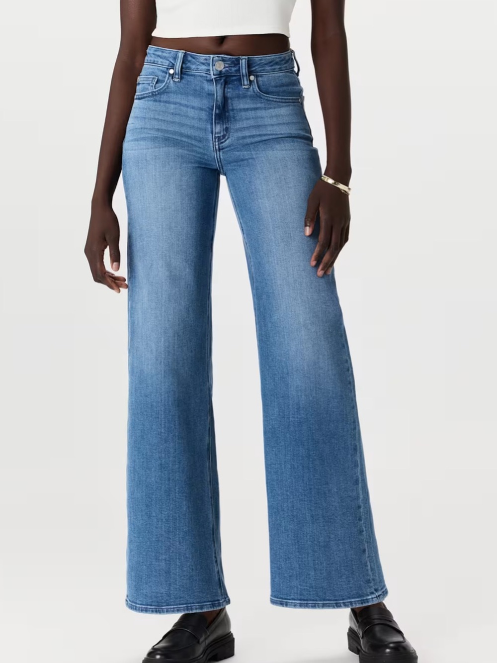 Quince Organic Cotton Bella Stretch Wide Leg Jeans